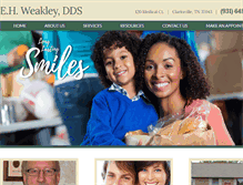 Tablet Screenshot of clarksville-dentist.com